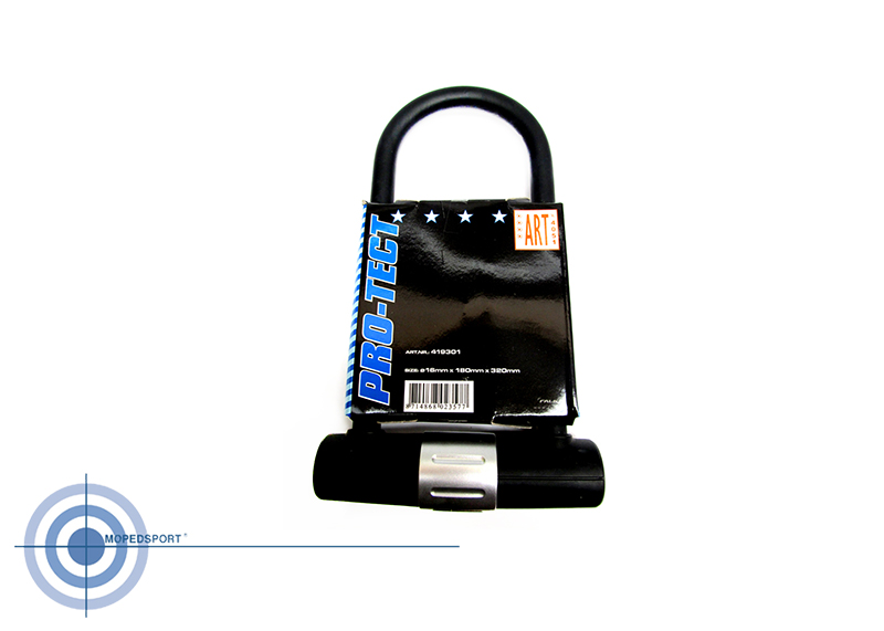 UNIVERSAL Bügelschloß PRO-TECT 180x320mm 3 Schlüssel 4 Sterne Schloss