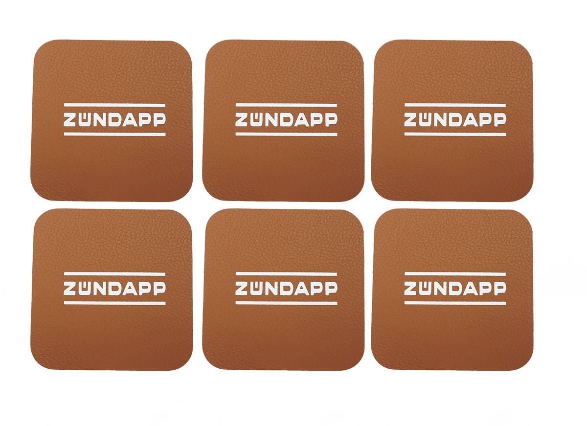 ZUNDAPP ZÜNDAPP Untersetzer 6er Cognac - aus Kunstleder - Zundapp