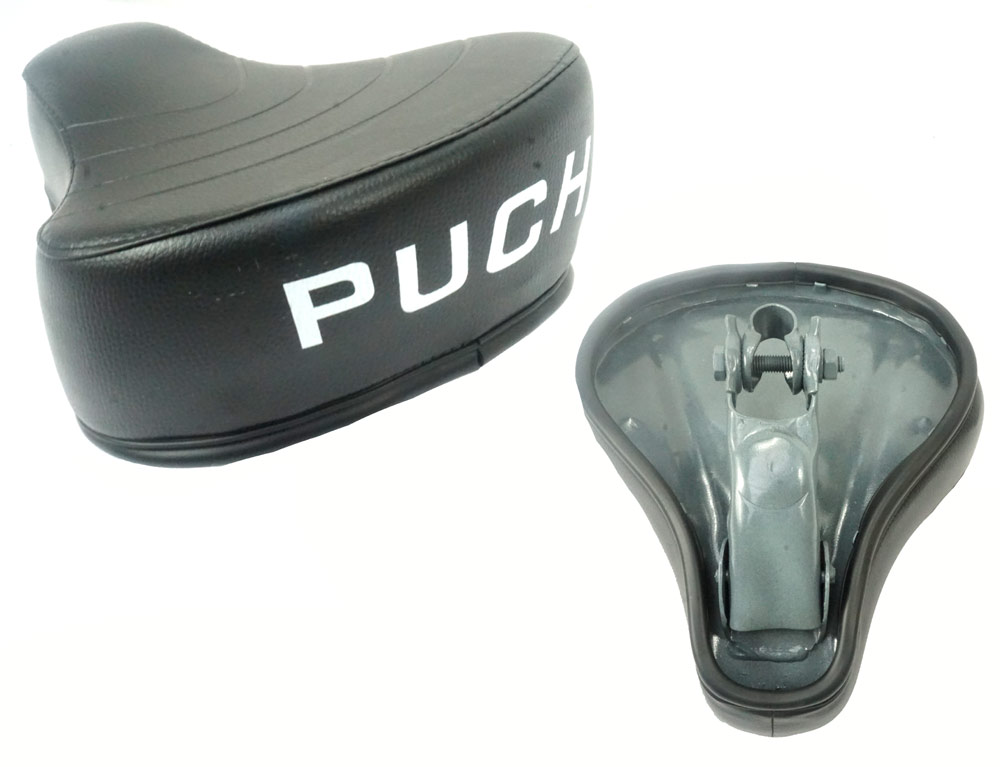 PUCH MAXI Sattel schwarz dickes Modell mit Feder wie original SITZBANK