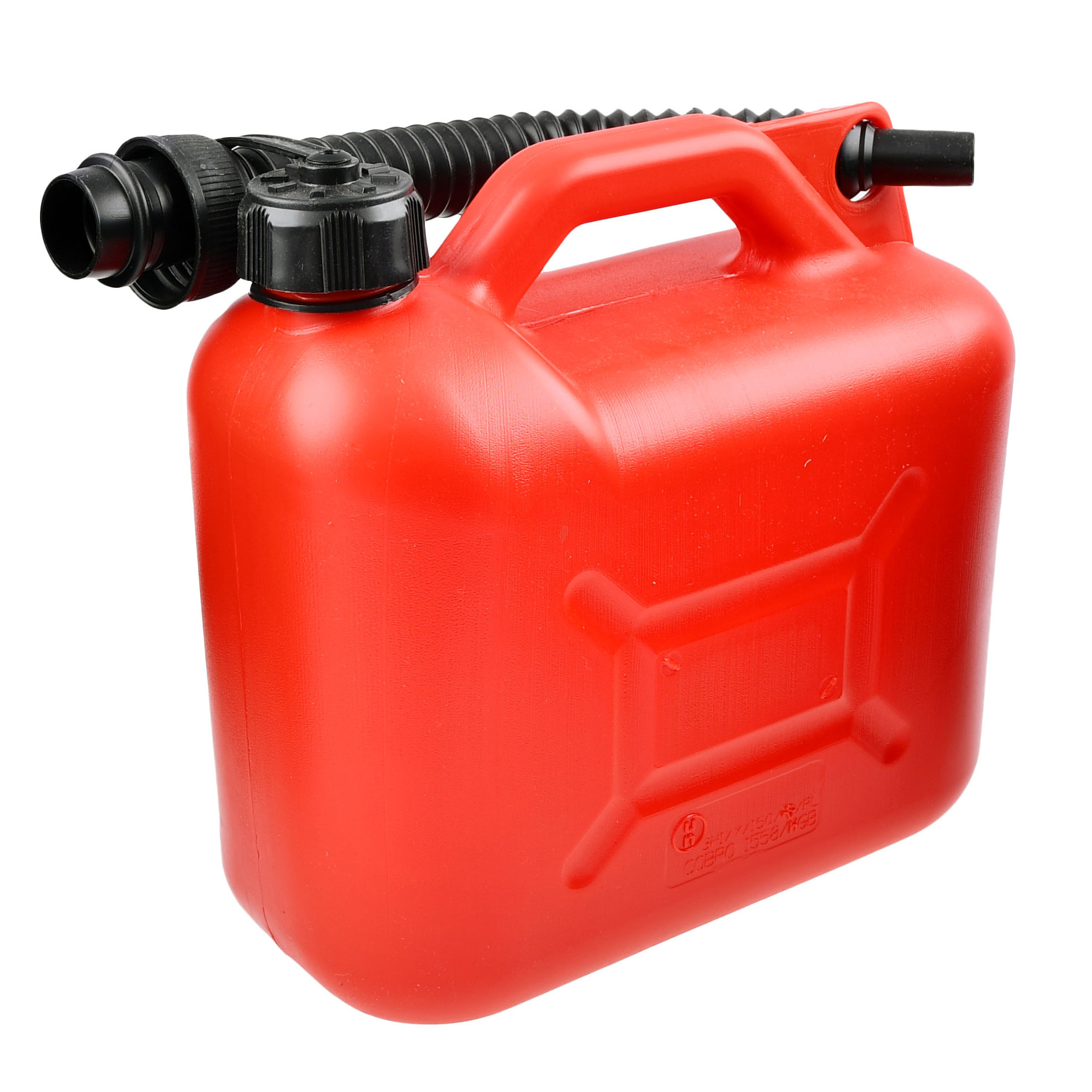 UNIVERSAL Kanister / Benzinkanister 5 Liter + Trichter HDPE Material Kunststoff rot