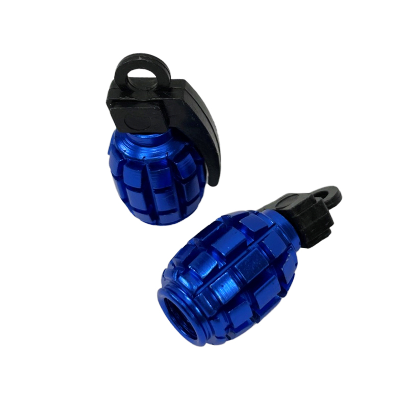 UNIVERSAL MOPED SCOOTER Ventilkappen-Set Granat blau 2-tlg RAD