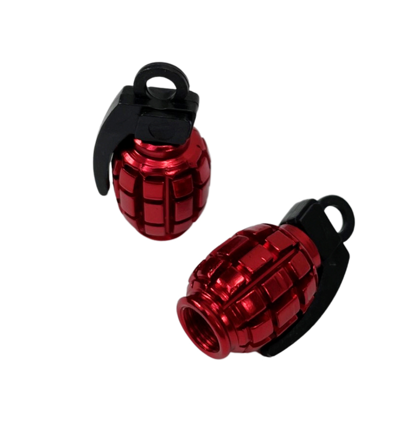 UNIVERSAL Ventilkappen-Set Granat rot 2 Stück