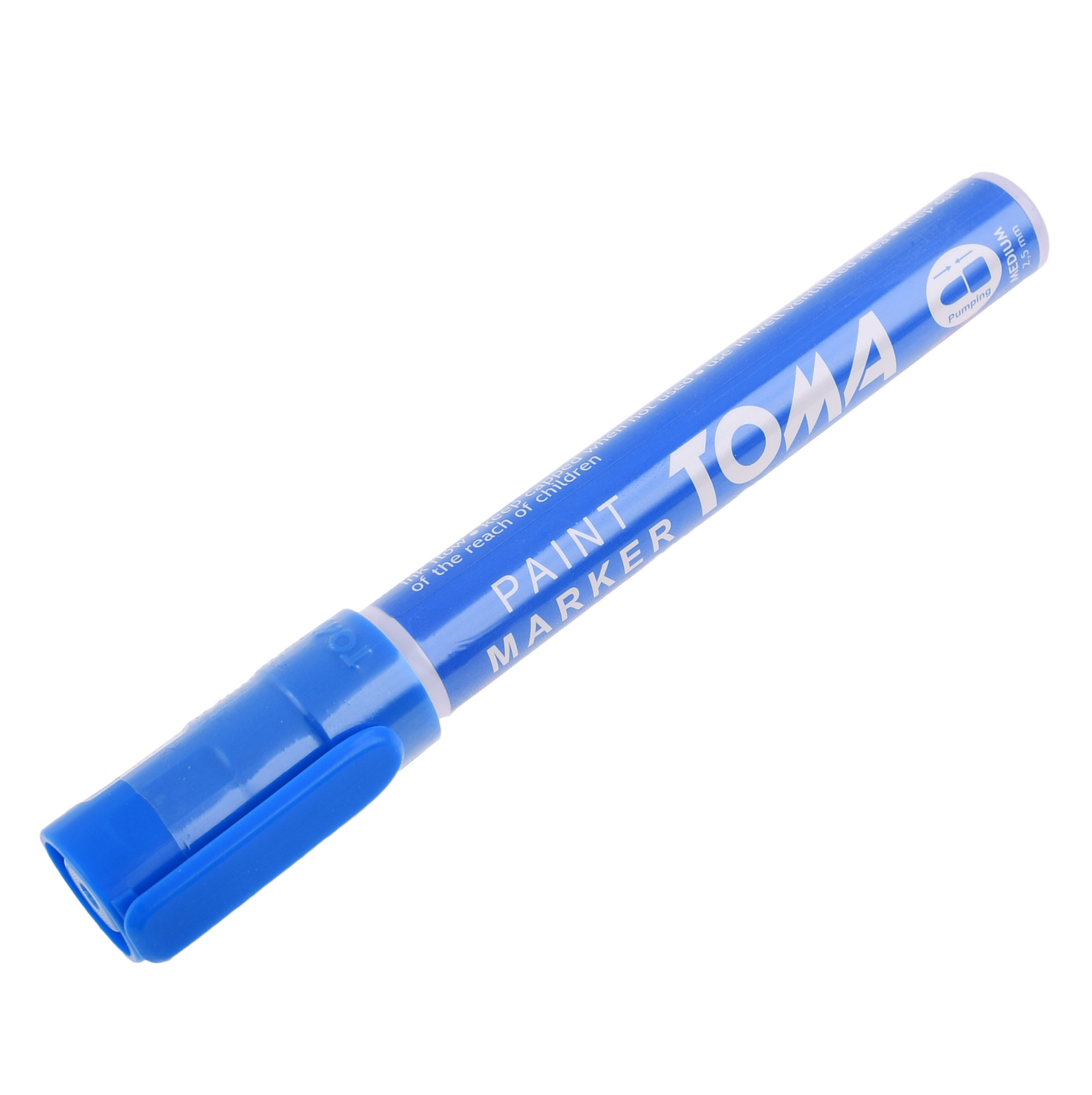 UNIVERSAL Blauer Marker / Stift für Stahl - Holz - Gummi - Kunststoff - Glas und Reifen - Reifenstift (hergestellt in der EU)